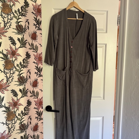 Rachel Pally Troy Jumpsuit Linen Gray - Picture 2 of 4